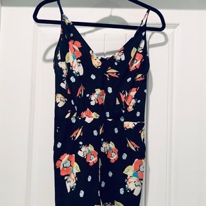 Yumi Kim Black Silk Floral Romper